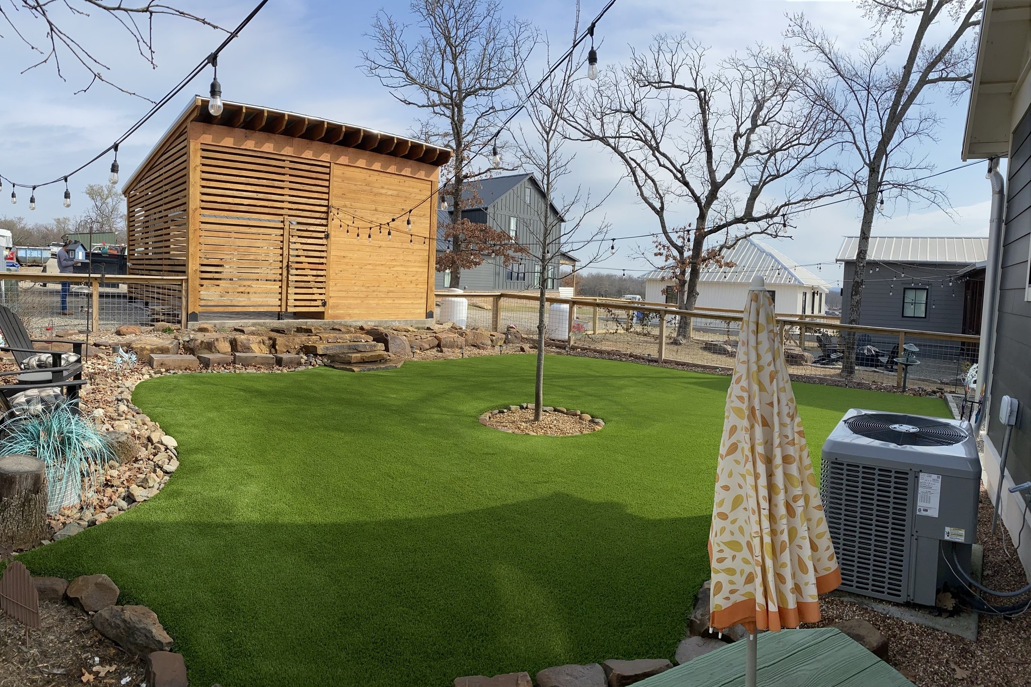nice artificial grass lawn