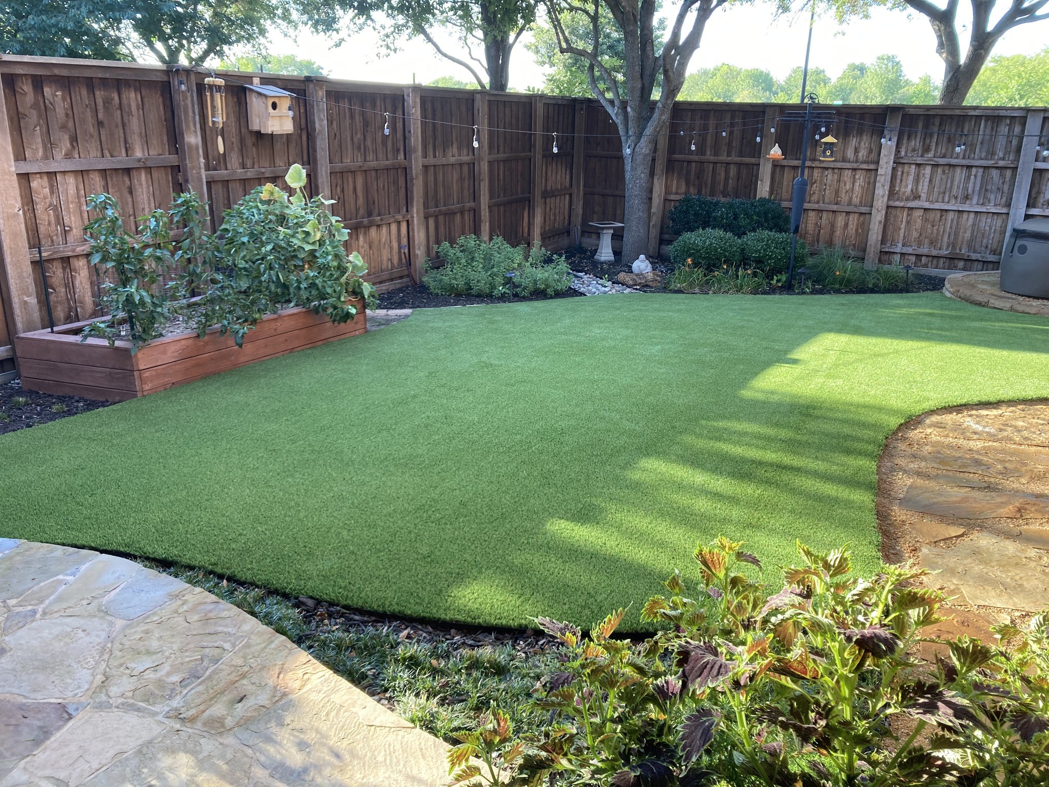 Garden with Synthetic Grass