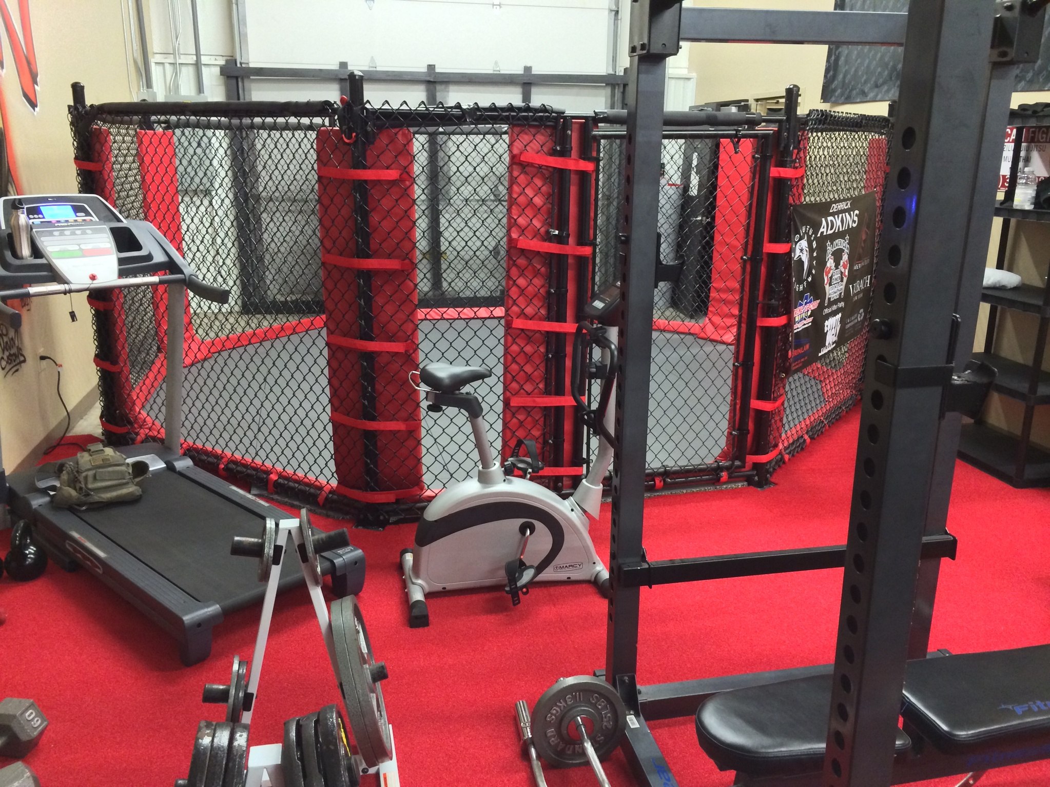 gym with artificial turf