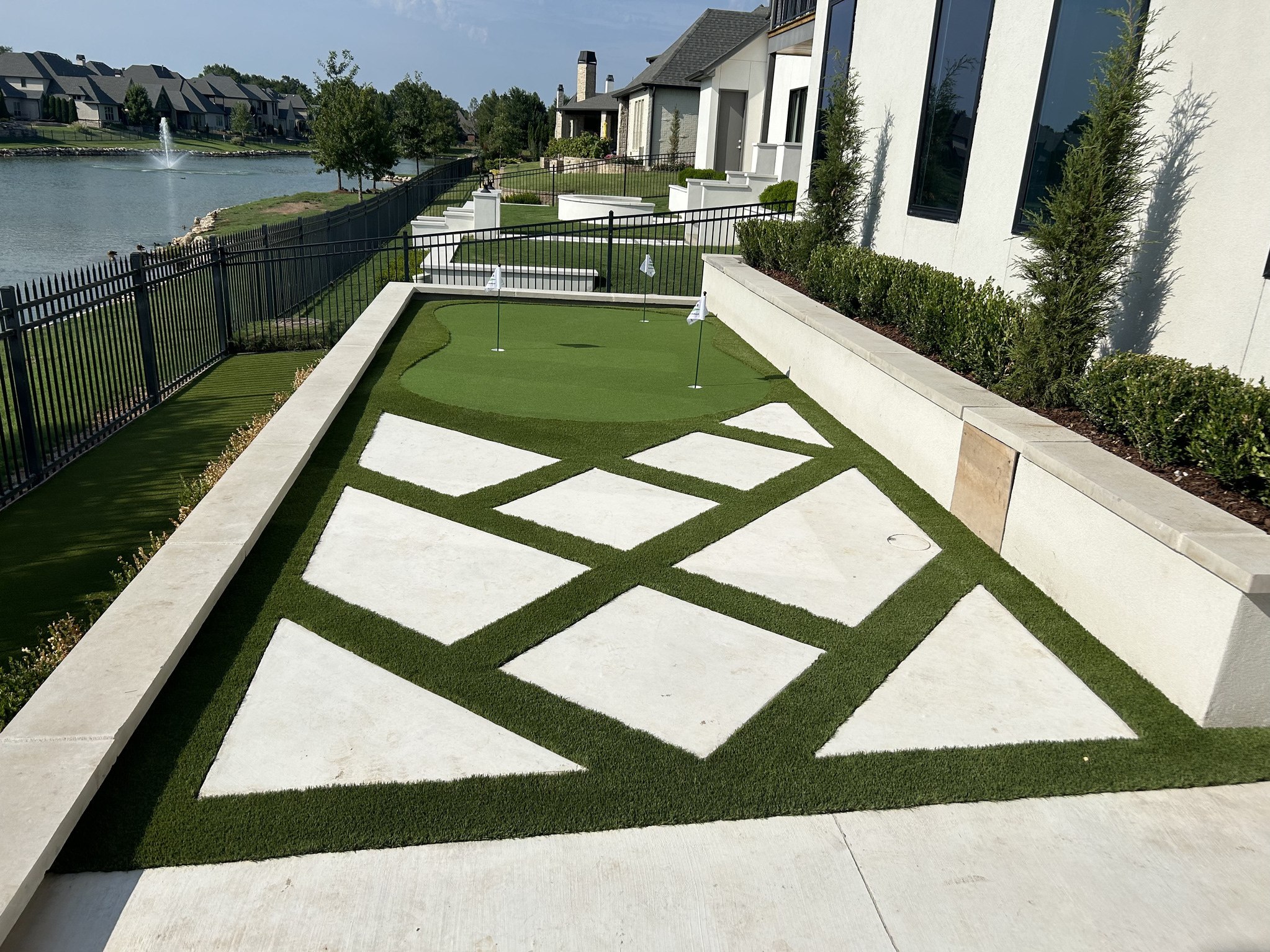 backyard synthetic turf golf course