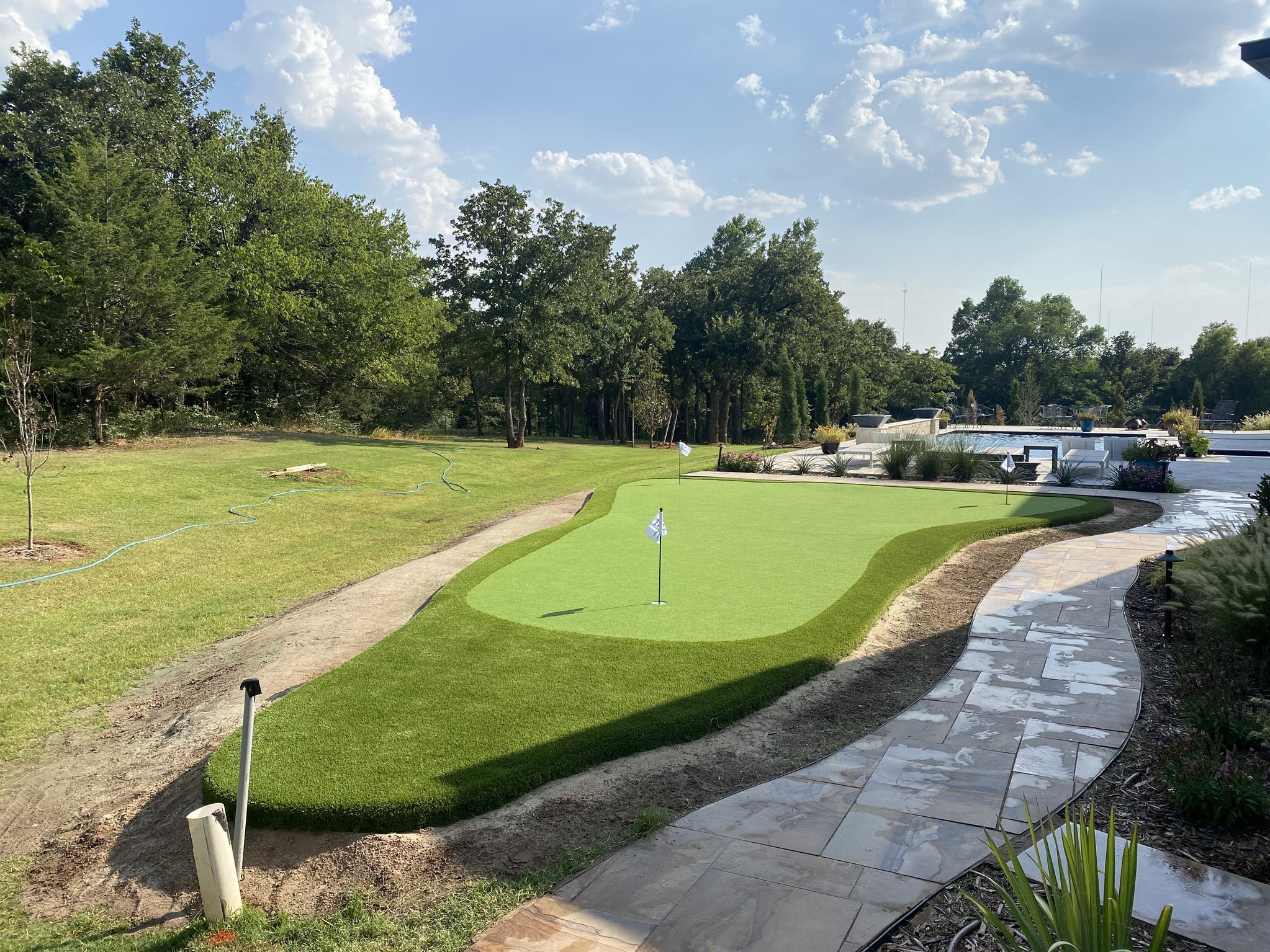 synthetic turf home putting green