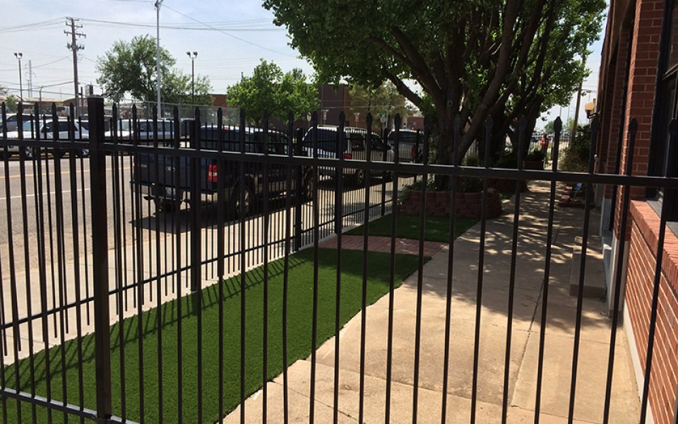 artificial grass sidewalk