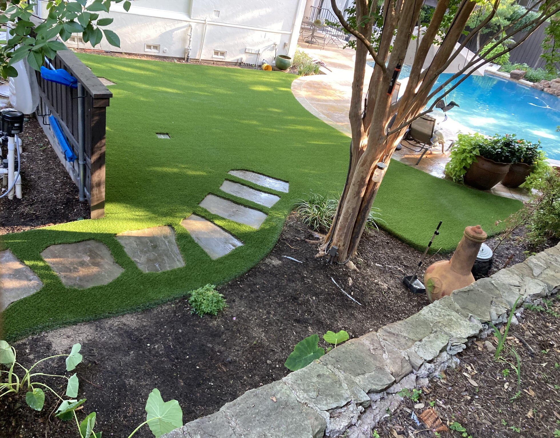 fake grass yard